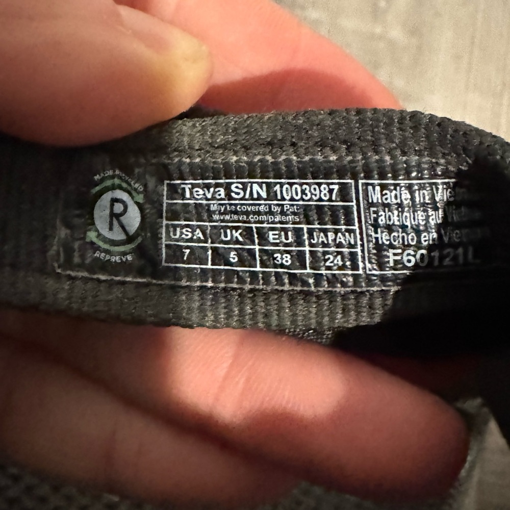 Teva Women's Black Adjustable Strap Sandals - Picture 3 of 3